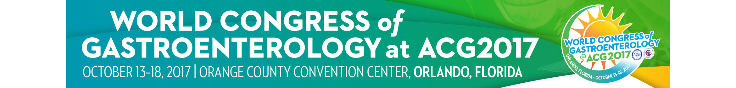 World Congress of Gastroenterology at ACG2017 Main banner