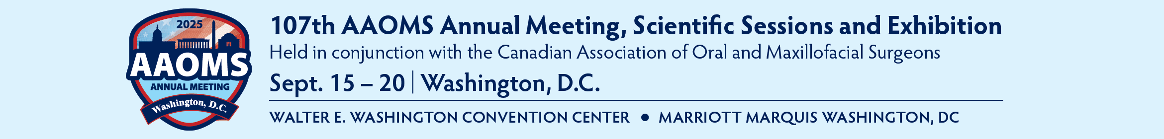 2025 AAOMS 107th Annual Meeting Main banner