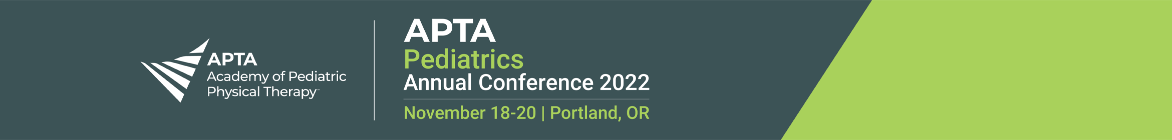 2022 APTA Pediatrics Annual Conference Main banner
