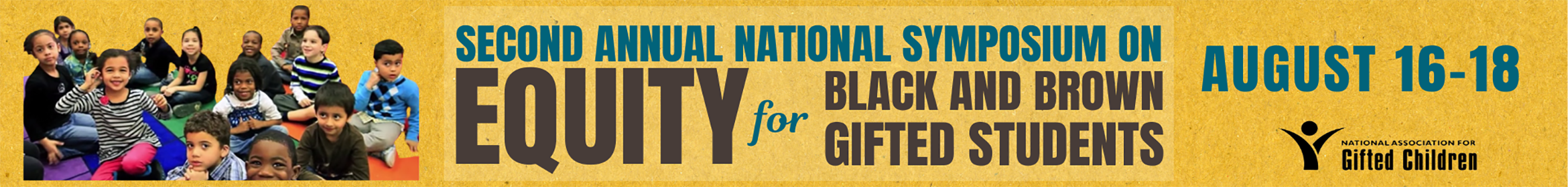 2022 National Symposium on Equity for Black and Brown Gifted Students Main banner