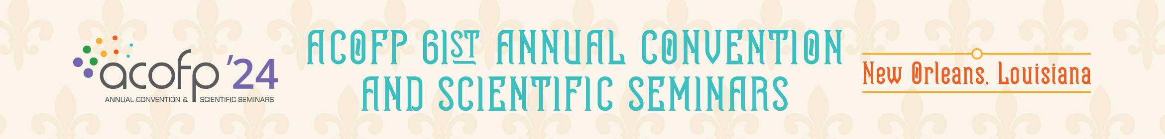 ACOFP 61 Annual Convention and Scientific Seminars Main banner