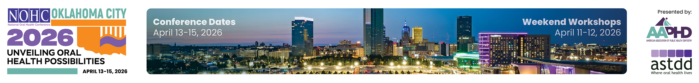 2026 National Oral Health Conference Main banner