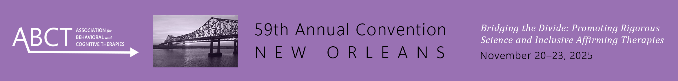 ABCT 2025 59th Annual Convention  Main banner