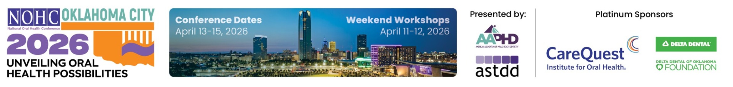 2026 National Oral Health Conference Main banner