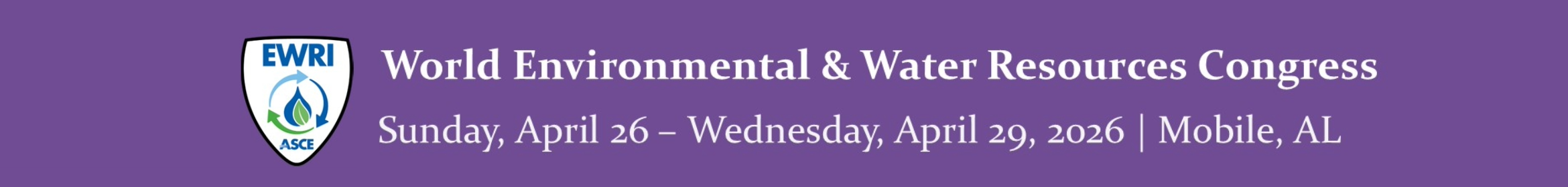 2026 EWRI Congress Main banner