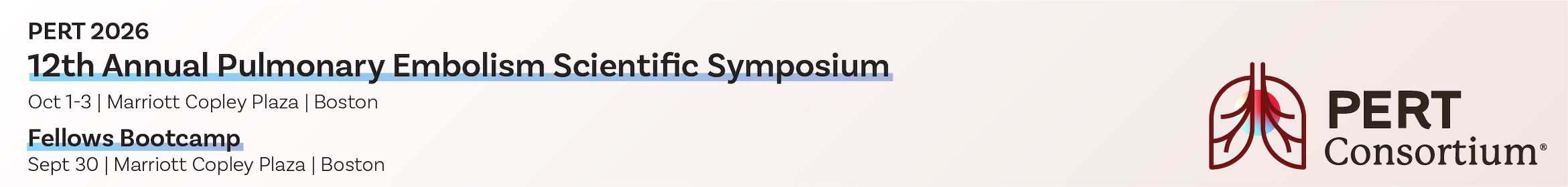 12th Pulmonary Embolism Scientific Symposium 2026 Main banner