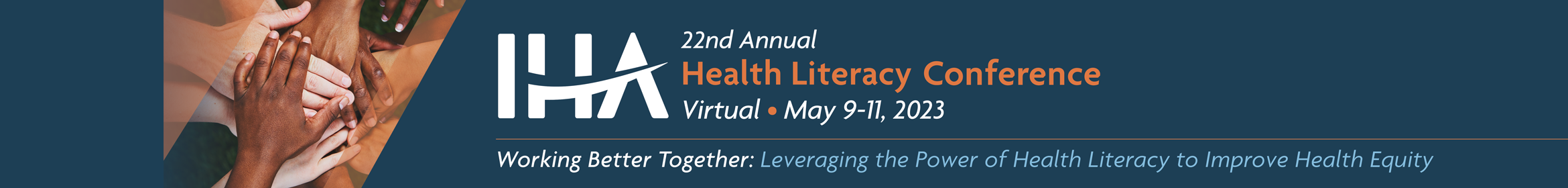 IHA's 22nd Annual Health Literacy Conference Main banner