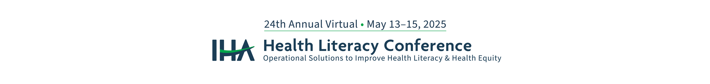 IHA 24th Annual Health Literacy Conference Main banner