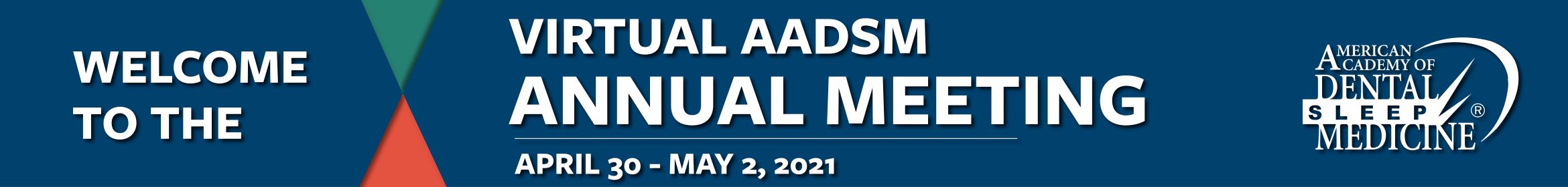 2021 AADSM Annual Meeting Main banner